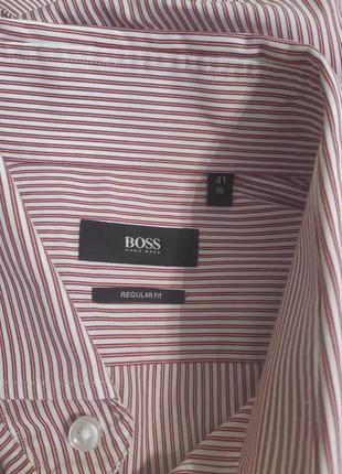 Сорочка в смужку hugo boss  100% cotton7 фото