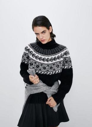 Свитер zara из шерсти