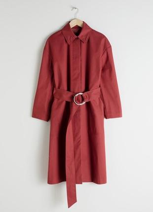 Тренч & other stories betled cotton twill trenchcoat / 34