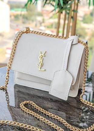 Біла жіноча міні сумочка клатч на ланцюжку, маленька молодіжна модна брендова сумка крос-боді7 фото