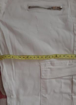 Белые скинни amy&amp;ivy с кармашками и карманами карго. размер s5 фото