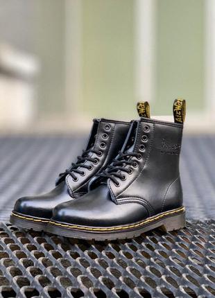 Ботинки  dr. martens 1460 black (мех)