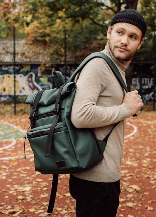 Мужской рюкзак ролл sambag rolltop zard зеленый6 фото