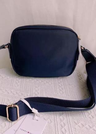 Женская синяя сумка tommy hilfiger, томи хилфигер3 фото