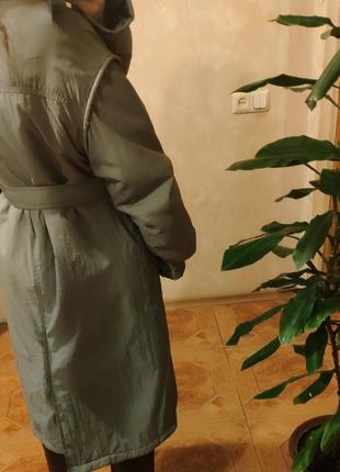 Трендовое оверсайз объемное пальто пуховик трентч плащ стеганое с утеплителем куртка3 фото