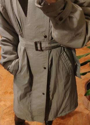 Трендовое оверсайз объемное пальто пуховик трентч плащ стеганое с утеплителем куртка7 фото