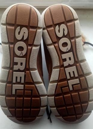 25 см. утеплённые кожаные ботинки sorel waterproof (оригинал).7 фото