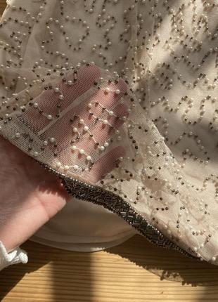 Винтажная юбка мини с бисером2 фото