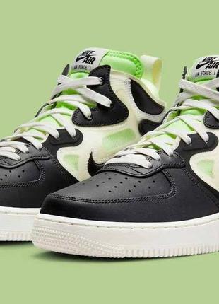 Кроссовки nike air force 1 mid react black