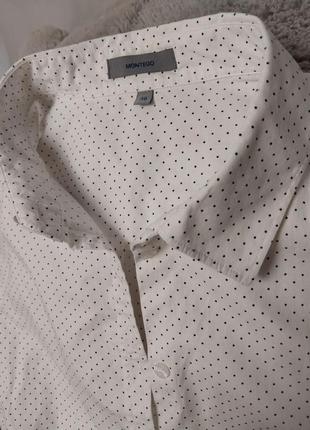 Рубашка montego белая в горох 46-48 размер5 фото