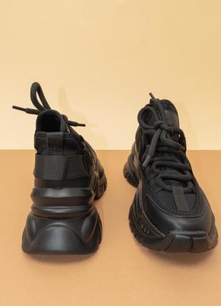 Жіночі кросівки шкіряні чорні демісезонні 39 маломірять кроссовки женские кожаные iva5 фото
