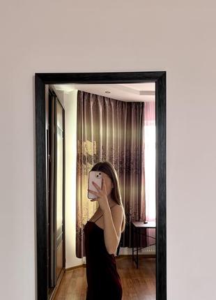 Платье бархатное, бордо, размер s-m4 фото