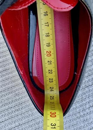 Ботинки лаковые оксфорды низкие на шнурках zara (испания)7 фото