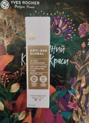 Крем для контуру очей ів роше 15 мл anti age global yves rocher