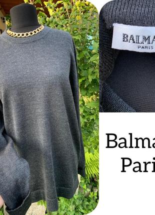 Пуловер balmain paris винтаж мерсеризованная шерсть ❤️🎩 оригинал1 фото