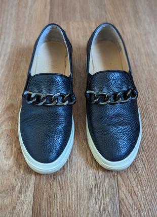 Слипоны, лоферы, кеды кожаные