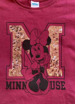 Реглан лонгслів кофта minnie mouse disney 3