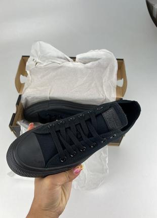 Кеды converse chuck taylor all star ox black monochrome m5039c, оригинальные кеды конверс3 фото