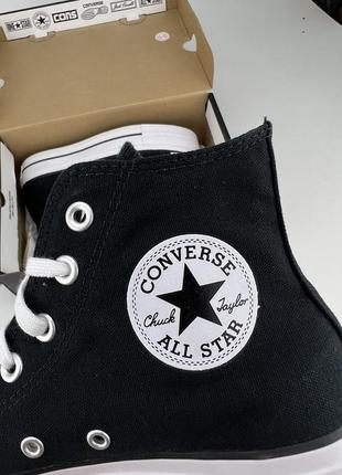 Кеды converse chuck taylor all star lift hi 560845c black текстиль, оригинальные кеды конверс3 фото