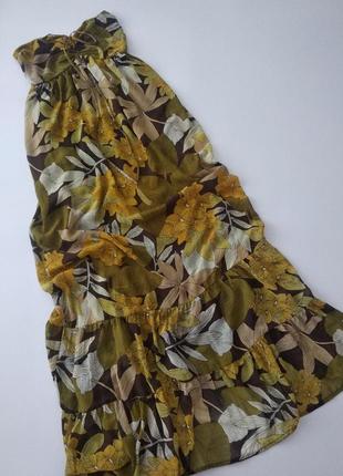 Шифоновое платье бюстье h&m цветочный принт