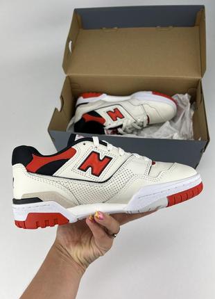 Кроссовки new balance 550 bb550vtb sea salt true red, оригинальные кроссовки Debblend3 фото