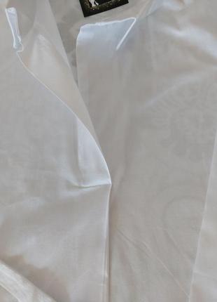 Коттоновая рубашка свободного фасона с завязками на рукавах5 фото