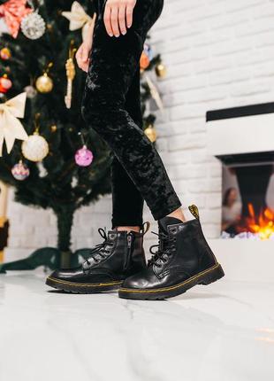 Крутейшие детские ботинки dr. martens classic black унисекс 26-35 р чёрные демисезон9 фото