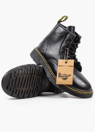 Крутейшие детские ботинки dr. martens classic black унисекс 26-35 р чёрные демисезон7 фото