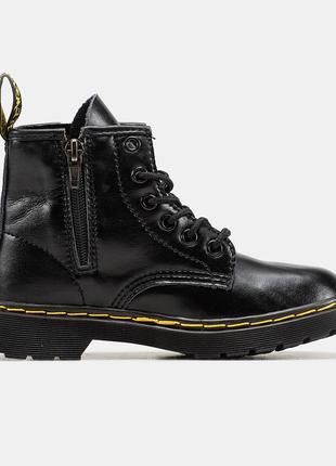 Крутейшие детские ботинки dr. martens classic black унисекс 26-35 р чёрные демисезон10 фото