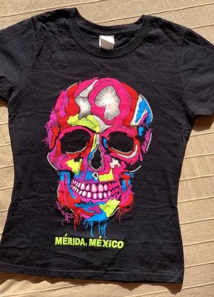 Yazbek mexico el día de muertos scull череп s розмір футболка