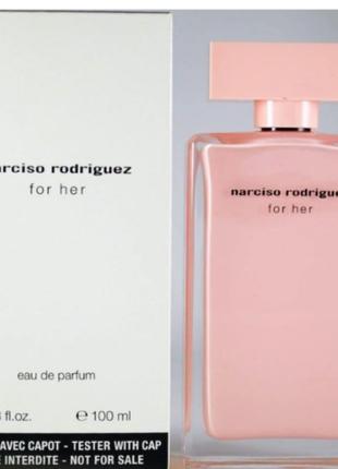 Оригинальный narciso rodriguez for her 100 ml tester ( нарциссо родригес ) парфюмированная вода2 фото