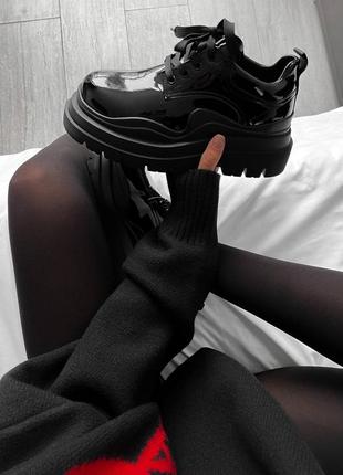 Трендовые челси ботинки лакированные кожаные с флисовой стелькой модные5 фото