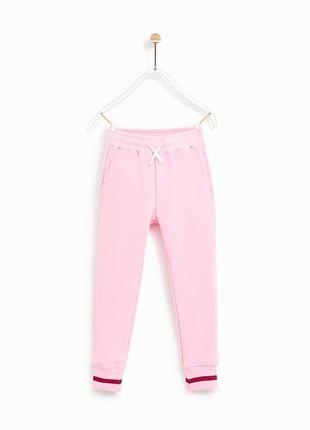 Zara джоггеры для девочки розового цвета 152, 164