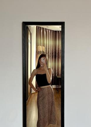 Стильная юбка миди в анималистический принт xs-s4 фото
