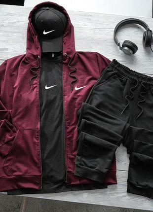 Nike зиппер + штаны +футболка + кепка7 фото