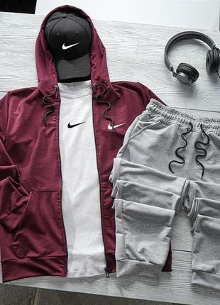 Nike зиппер + штаны +футболка + кепка8 фото