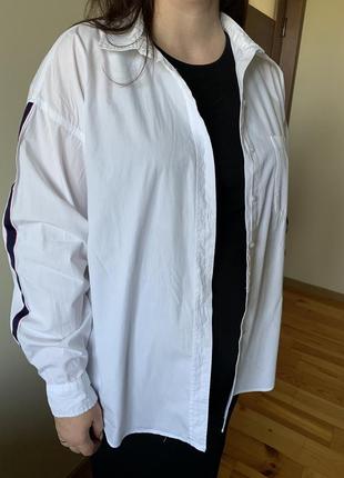 Белая женская рубашка. zara basic z1975 denim