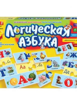 Развивающие пазлы danko toys " логическая азбука" русский язык, 66 деталей 2620dt