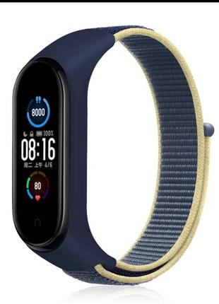 Ремешок  для mi band 3/4/5/6/7  ремішок для mi band нейлоновий ремінець для годинника ми бенд браслет мі банд мі бенд ми банд ремішок нейлоновый