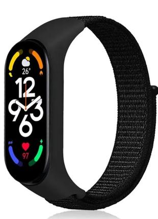 Ремешок  для mi band 3/4/5/6/7  ремішок для mi band нейлоновий ремінець для годинника ми бенд браслет мі банд  мі бенд ми банд ремішок нейлоновый1 фото