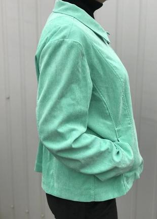 Вельветова курточка в мятному кольорі2 фото