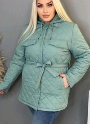 Демісезонна куртка жіноча осіння з капюшоном батальна серія