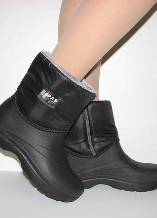 Зимние черные дутики галоши пенка пена пвх эва