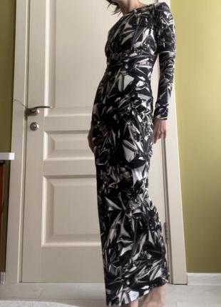 Плаття бренду aq/aq сукня в підлогу вечірня з довгим рукавом3 фото