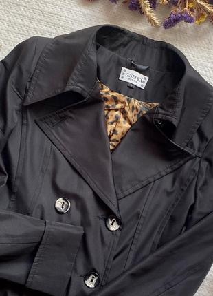Класичне пальто плащ тренч чорного кольору, классическое пальто плащ транс чёрного цвета2 фото
