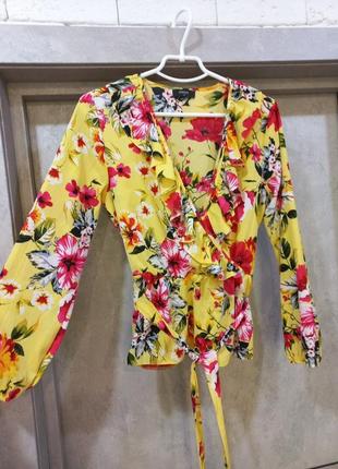 Очень красивая,ярка,стильная,фирменная блузка,кофта с рукавом4 фото