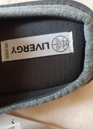 Домашние мягкие тапочки мужские livergy 44-45 (маломерные). серые. тапочки 1120