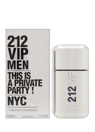 Оригінал carolina herrera 212 vip men 50 ml ( кароліна еррера віп мен ) туалетна вода