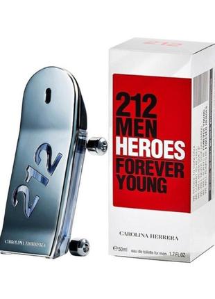 Оригинальный carolina herrera 212 men heroes forever young 50 ml ( каролина ээрра герои навсегда молодежи ) туалетная вода1 фото