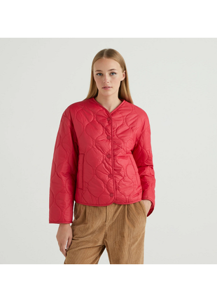Красная демисезонная куртка united colors of benetton1 фото